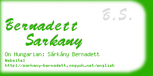 bernadett sarkany business card
